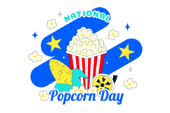 11 National Popcorn Day Illustration Product Image 5