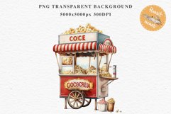 Popcorn Stand Shop Food Truck Clipart Scrapbooking PNG ImageTransparent Print for invitation shirt designs sublimation printable nursery wall scrapbooking art popcorn clipart, food truck watercolor png, cinema movie junk food journal, nursery art scrapboo