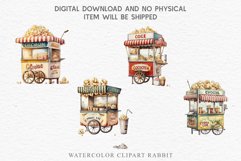 popcorn clipart, food truck watercolor png, cinema movie junk food journal, nursery art scrapbooking Stand Shop Food Truck Clipart Scrapbooking PNG ImageTransparent Print for invitation shirt designs sublimation printable nursery wall scrapbooking art