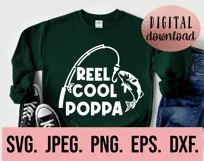 Reel Cool Poppa SVG - Fathers Day Fishing - Gift For Him Product Image 2
