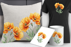 Yellow poppies png sublimation| Provence |flora wildflowers Product Image 2