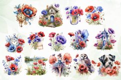 Poppies Flower Watercolor Illustrations 46 Variations Product Image 3