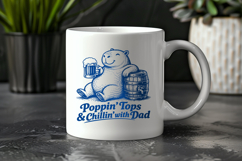 Poppin' Tops &amp; Chillin' with Dad SVG - Funny Capybara Beer Product Image 3