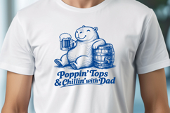 Poppin' Tops &amp; Chillin' with Dad SVG - Funny Capybara Beer Product Image 2