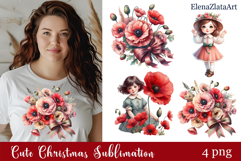 Poppy clipart, Watercolor floral clipart, Bouquets Product Image 1