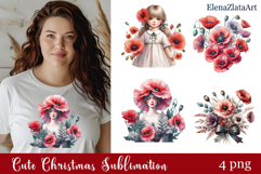Poppy clipart, Watercolor floral clipart, Bouquets Product Image 1