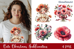 Poppy clipart, Watercolor floral clipart, Bouquets Product Image 1