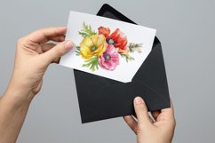 Poppy clipart, Watercolor floral clipart, Bouquets Product Image 4