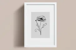 Minimalist Floral Line Art Clipart SVG | PNG | EPS Product Image 3