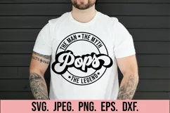 The Man The Myth Pops SVG - Fathers Day SVG - Best Pops Ever Product Image 1