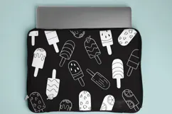 Popsicle White Doodles | Hand Drawn Ice Cream | Frozen Treat Product Image 6