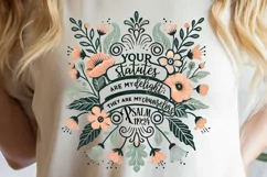 Psalm 119 png file, Floral Christian Sublimation PNG Product Image 7