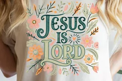 Jesus is Lord PNG, Bible Verse Quote Design Product Image 6