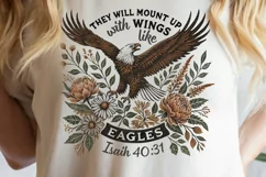 Bible Verse png file, Vintage Eagle Sublimation PNG Product Image 7