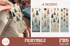 TRENDY CHRISTMAS PRINTABLE BOOKMARKS PNG BEING USED AS PRINT BOOKMARKS FOR PERFECT CHRISTMAS GIFTS