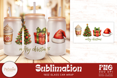 popular christmas sublimation design being used as a christmas glass can wrap print