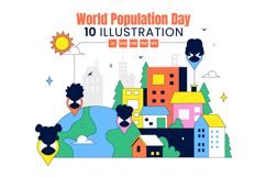 10 World Population Day Illustration Product Image 1