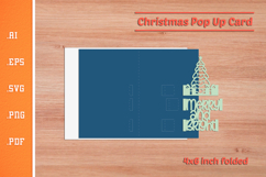 Christmas Pop-up Card SVG - Portrait 4x6 v10 Product Image 2