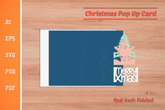 Christmas Pop-up Card SVG - Portrait 4x6 v11 Product Image 2