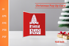 Christmas Pop-up Card SVG - Portrait 4x6 v2 Product Image 1