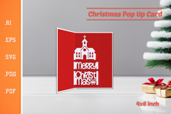 Christmas Pop-up Card SVG - Portrait 4x6 v7 Product Image 1