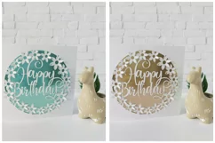 Pop up Flower Happy Birthday Card SVG Design Product Image 2