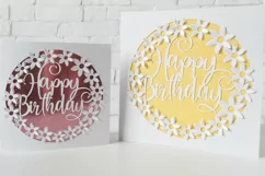 Pop up Flower Happy Birthday Card SVG Design Product Image 3