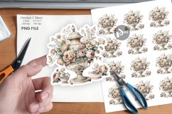 Watercolor Porcelain Figurine Sticker Product Image 1