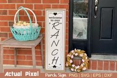 Tall Vertical Porch Sign Quote SVG PNG Product Image 1