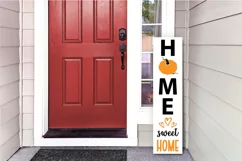 Fall porch signs vertical SVG Home sweet home with pumpkin Product Image 2