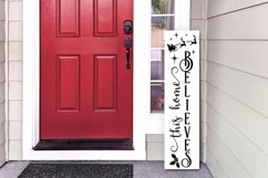 Christmas vertical porch sign SVG This home Believes Product Image 2