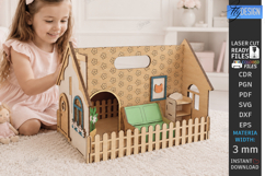 Portable Doll House Laser Cut Bundle| Kids Laser | Playhouse Product Image 2