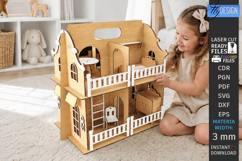 Portable Doll House Laser Cut Bundle| Kids Laser | Playhouse Product Image 8