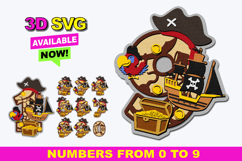 Pirates Numbers 3D SVG Product Image 1