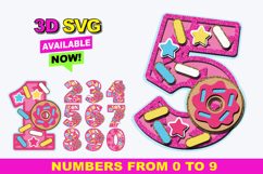 Donuts Numbers 3D SVG Product Image 1