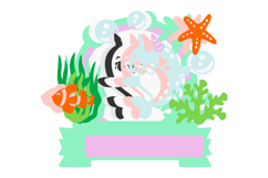 Cute Narwhal Cake Topper Shaker 3D SVG Product Image 3