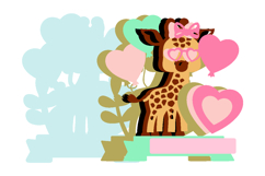 Giraffe Cake Topper 3D SVG Product Image 3