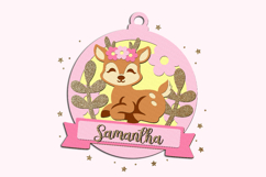 Baby Name Sign Deer 3D SVG Product Image 4