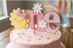 First Birthday Sunshine cake topper 3D SVG Product Image 4