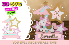 Carousel cake topper 3D SVG Product Image 1