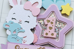 Cute Rabbit cake topper 3D SVG Product Image 4