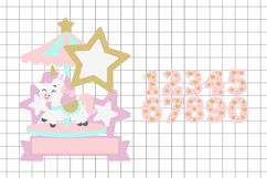 Carousel cake topper 3D SVG Product Image 2