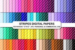 Tinted Diagonal Stripes digital paper, Stripes pattern paper Product Image 1