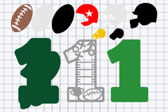 Football Numbers 3D SVG Product Image 2