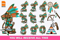 Tribal Teepee clipart bundle | Aztec birthday Product Image 1