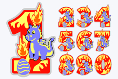 Dragon Numbers 3D SVG Product Image 2