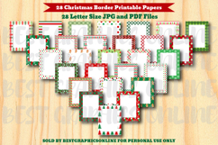 28 Christmas Border Letter Size Printable Papers JPG PDF Product Image 1