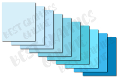 Blue Shades Digital Papers Background, Light Dark Blue paper Product Image 2