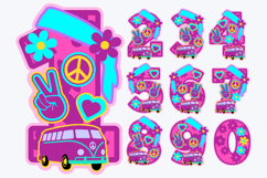 Groovy Van Daisy Numbers 3D SVG Product Image 2
