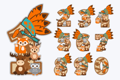 Tribal Numbers 3D SVG Product Image 2